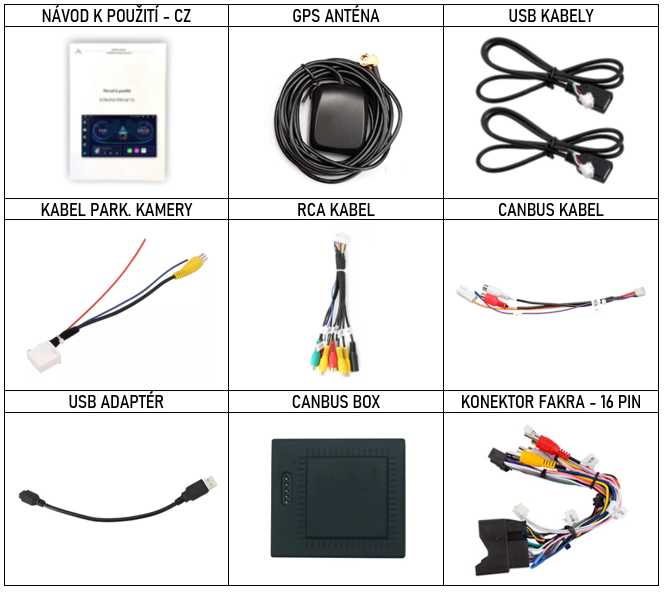 CZ_Příslušenství pro XTRONS IDS70FSFBL chytré autorádio Ford evtech.cz